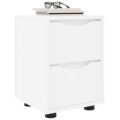 Comodino Bianco 30,5 x 30 x 43 cm Legno ingegnerizzato
