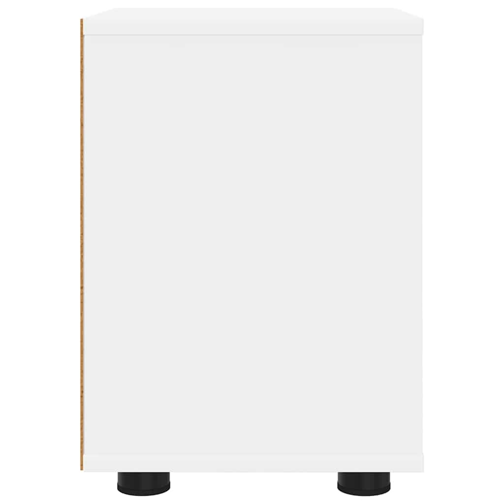 Comodino Bianco 30,5 x 30 x 43 cm Legno multistrato | homemem39