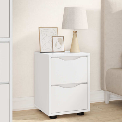 Comodini 2 pz Bianco 30,5 x 30 x 43 cm Legno ingegnerizzato