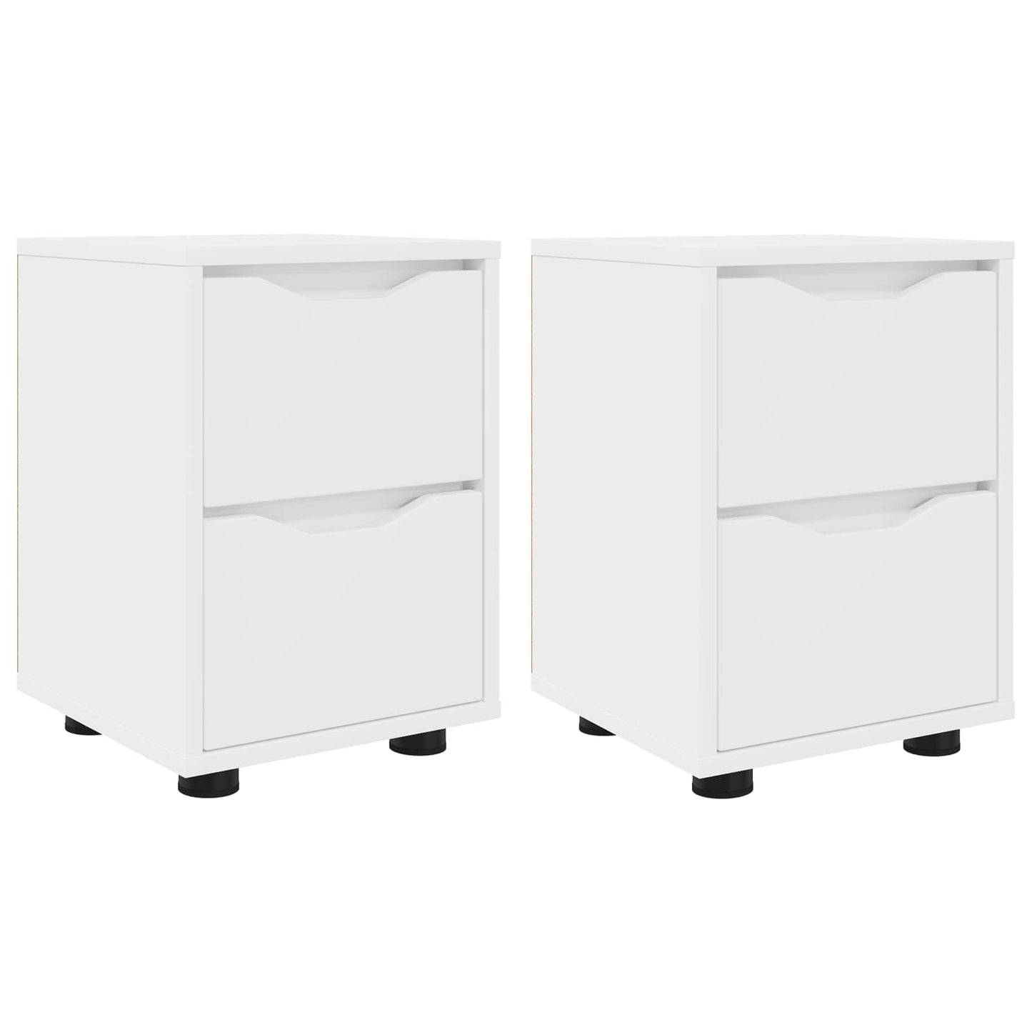 Comodini 2 pz Bianco 30,5 x 30 x 43 cm Legno ingegnerizzato