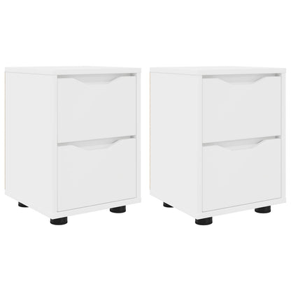 Comodini 2 pz Bianco 30,5 x 30 x 43 cm Legno ingegnerizzato