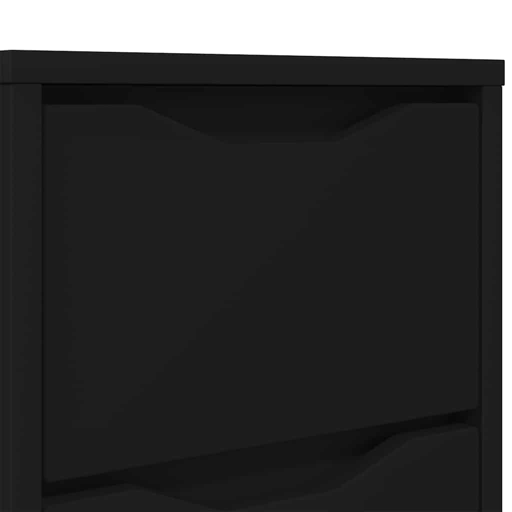 Comodino con cassetto Nero 30,5 x 30 x 43 cm Legno multistrato | homemem39