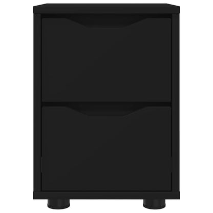 Comodino Nero 30,5 x 30 x 43 cm Legno ingegnerizzato