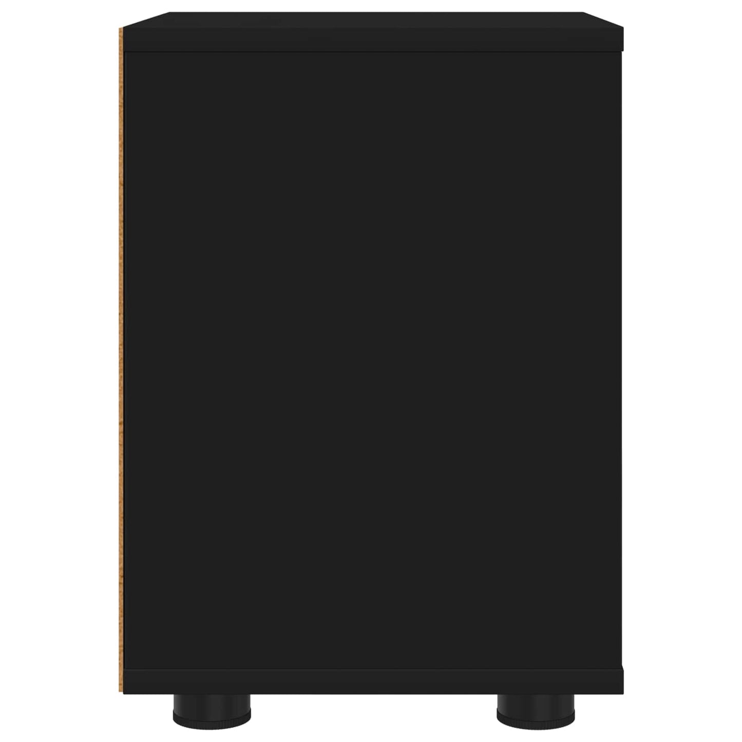 Comodino Nero 30,5 x 30 x 43 cm Legno ingegnerizzato