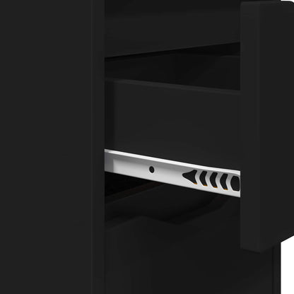 Comodini 2 pz Nero 30,5 x 30 x 43 cm Legno ingegnerizzato