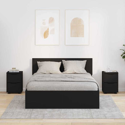 Comodini 2 pcs Nero 30,5 x 30 x 43 cm Legno multistrato | homemem39
