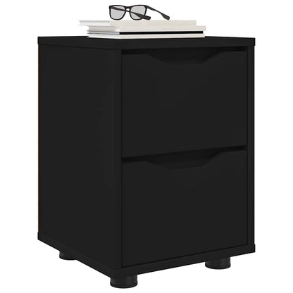 Comodini 2 pcs Nero 30,5 x 30 x 43 cm Legno multistrato | homemem39