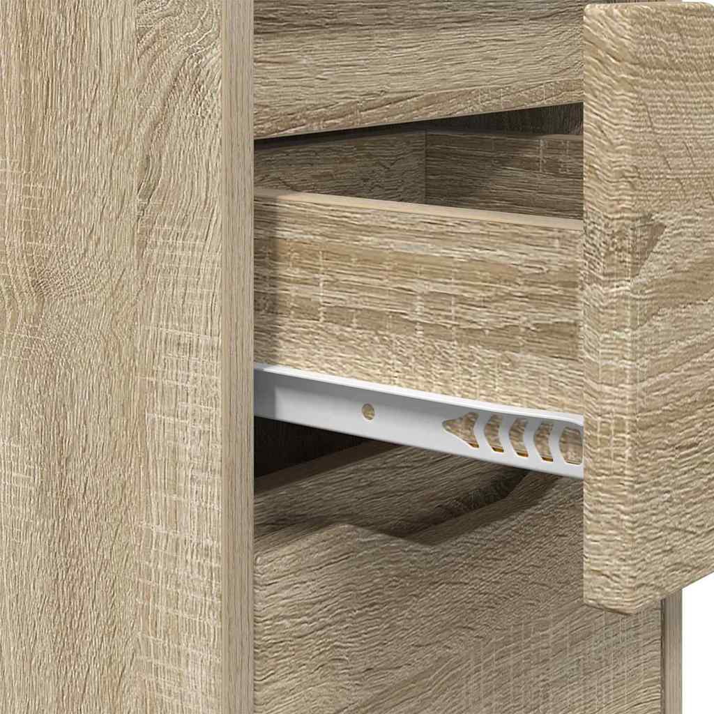 Comodini con cassetto 2 pcs Rovere Sonoma 30,5 x 30 x 43 cm