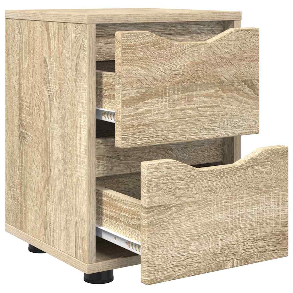 Comodini con cassetto 2 pcs Rovere Sonoma 30,5 x 30 x 43 cm