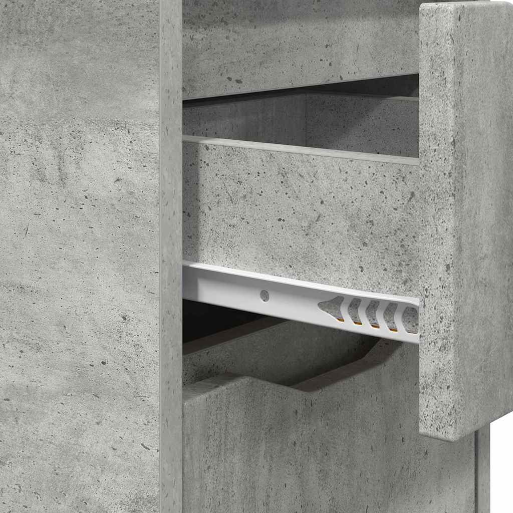 Comodino Grigio cemento 30,5 x 30 x 43 cm Legno multistrato | homemem39