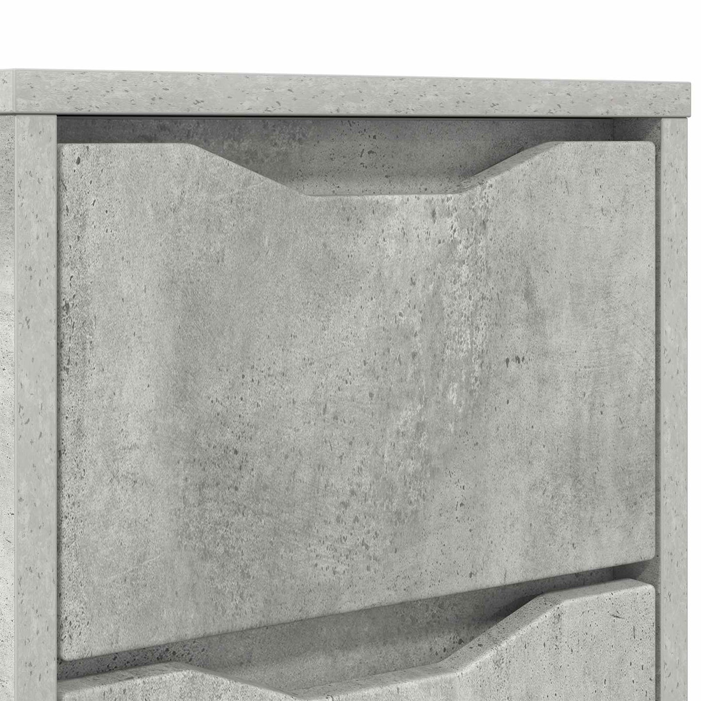 Comodino Grigio cemento 30,5 x 30 x 43 cm Legno ingegnerizzato