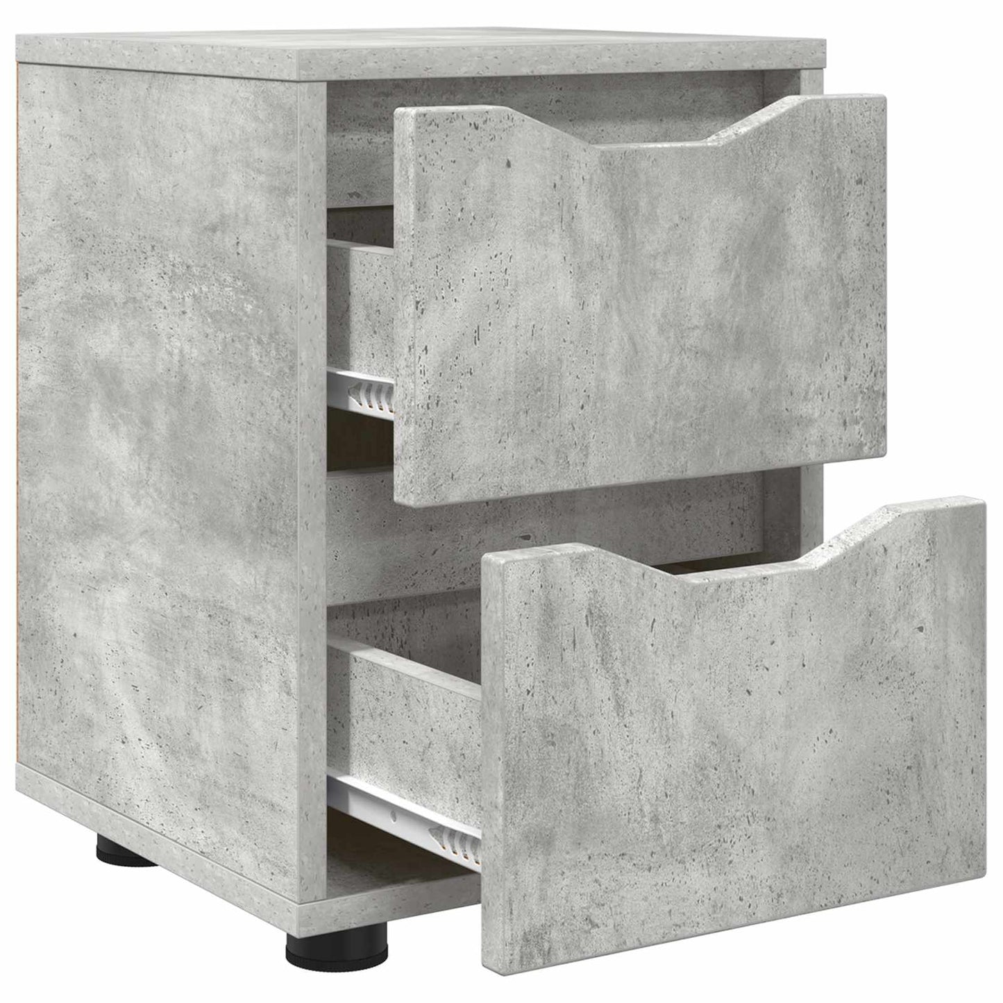 Comodino Grigio cemento 30,5 x 30 x 43 cm Legno ingegnerizzato
