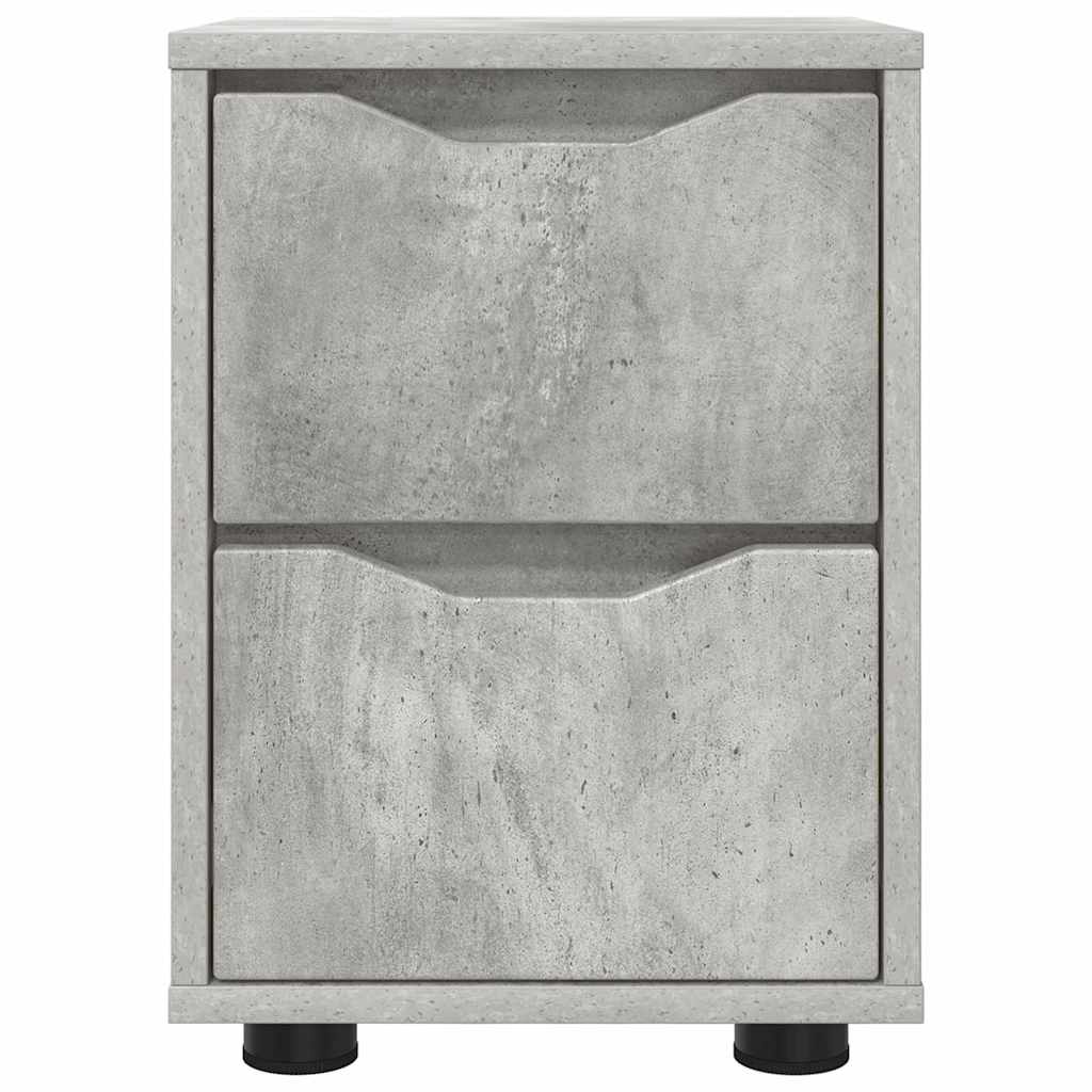 Comodino Grigio cemento 30,5 x 30 x 43 cm Legno multistrato | homemem39