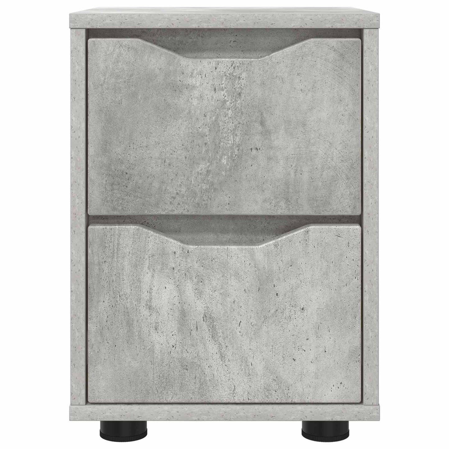 Comodino Grigio cemento 30,5 x 30 x 43 cm Legno ingegnerizzato