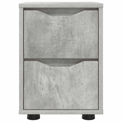 Comodino Grigio cemento 30,5 x 30 x 43 cm Legno ingegnerizzato