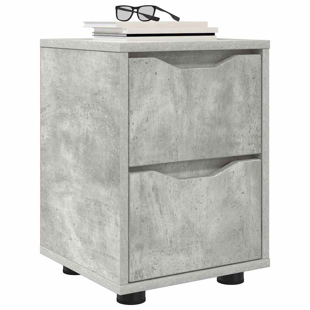 Comodino Grigio cemento 30,5 x 30 x 43 cm Legno multistrato | homemem39