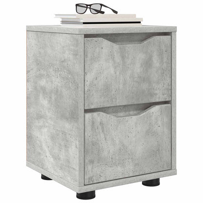 Comodino Grigio cemento 30,5 x 30 x 43 cm Legno ingegnerizzato