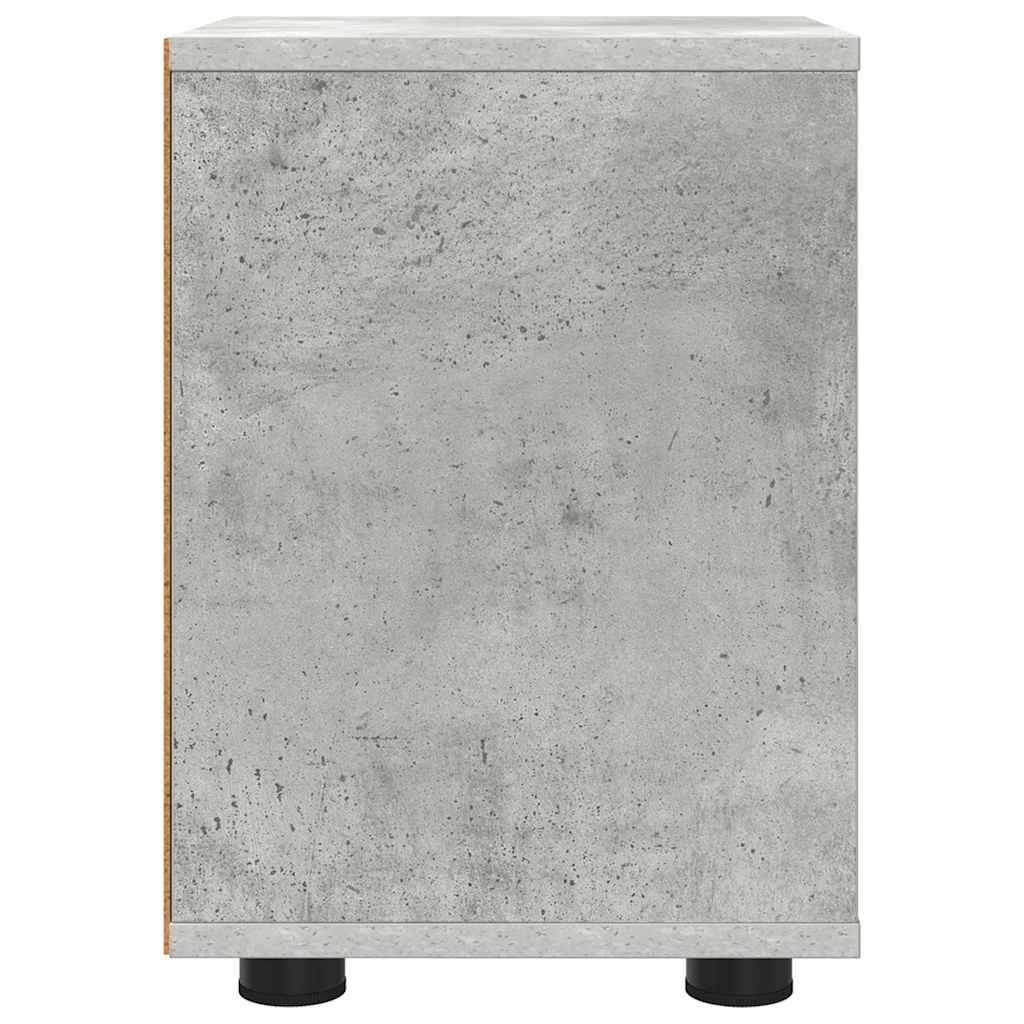 Comodino Grigio cemento 30,5 x 30 x 43 cm Legno multistrato | homemem39