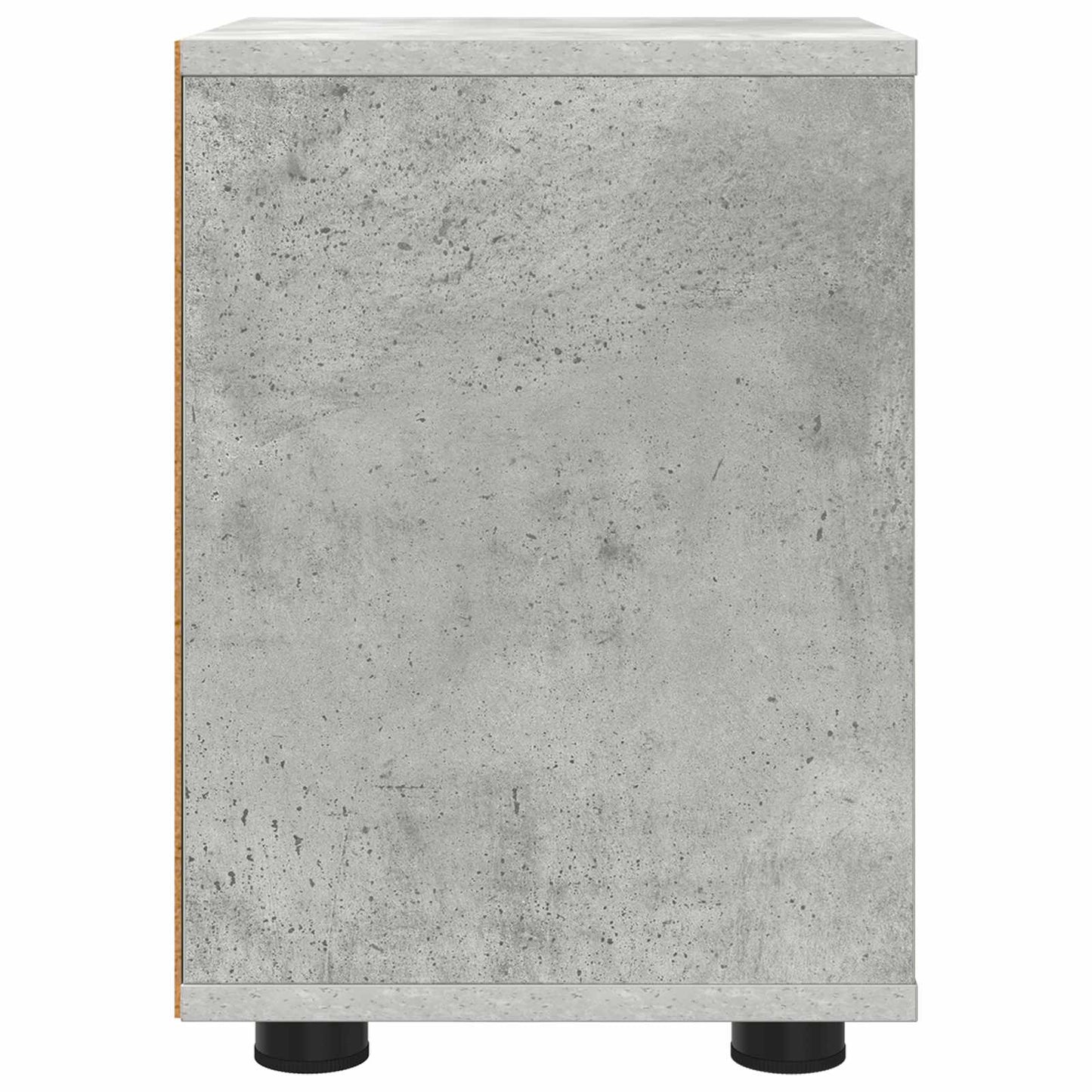 Comodino Grigio cemento 30,5 x 30 x 43 cm Legno ingegnerizzato