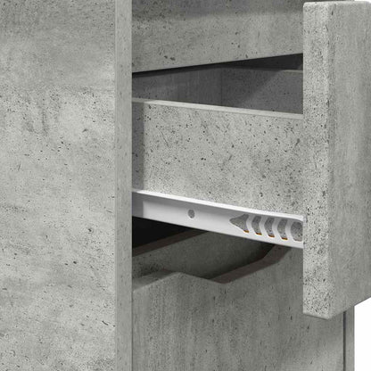 Comodini con cassetto 2 pcs Grigio cemento 30,5 x 30 x 43 cm | homemem39
