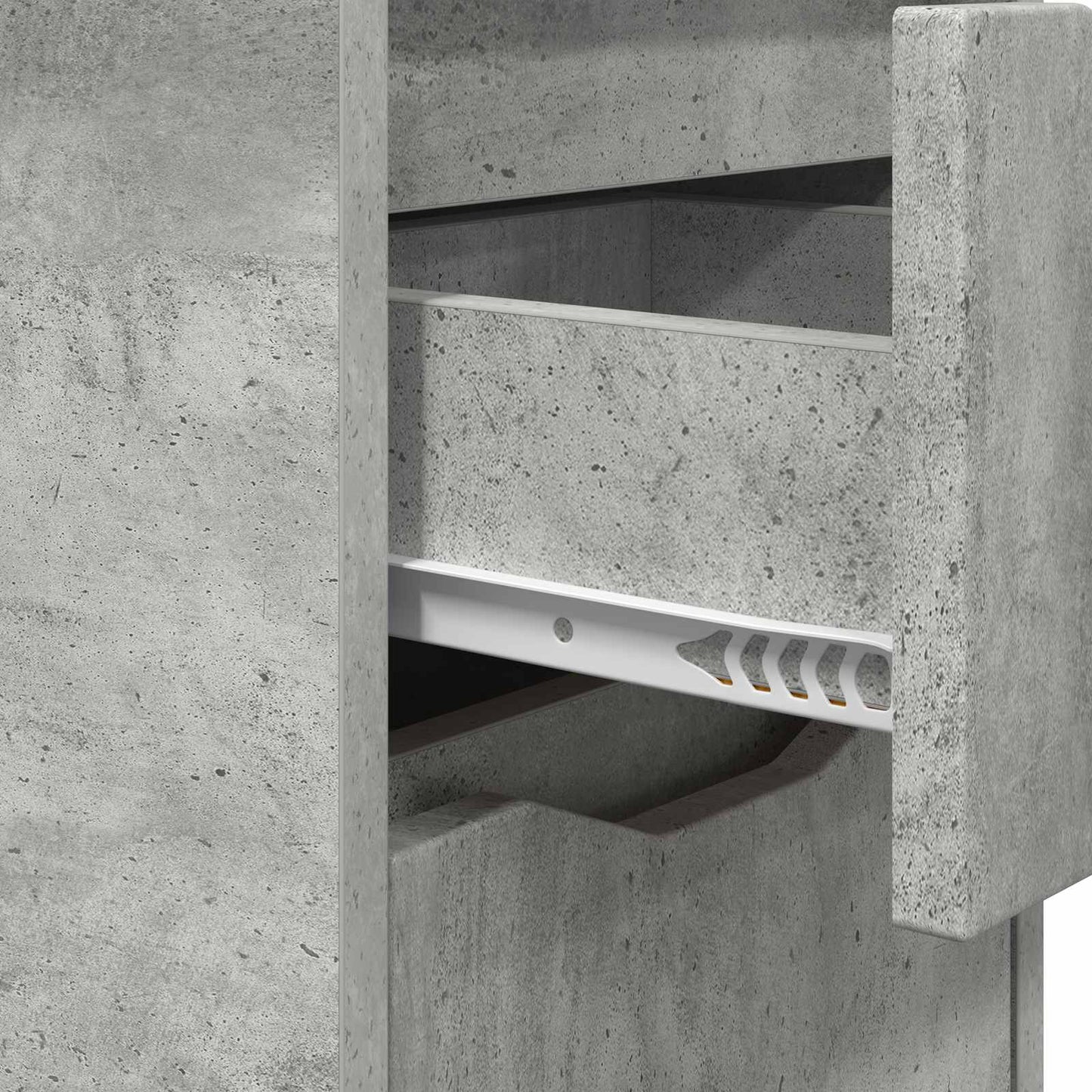 Comodini 2 pz Grigio cemento 30,5 x 30 x 43 cm