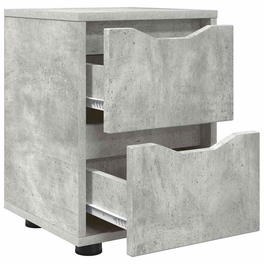 Comodini con cassetto 2 pcs Grigio cemento 30,5 x 30 x 43 cm | homemem39