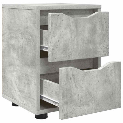 Comodini con cassetto 2 pcs Grigio cemento 30,5 x 30 x 43 cm | homemem39