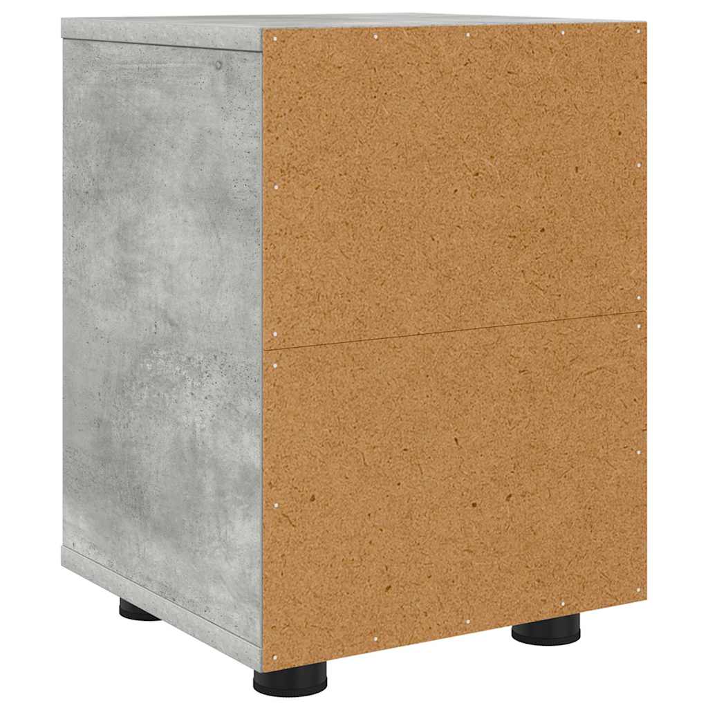 Comodini con cassetto 2 pcs Grigio cemento 30,5 x 30 x 43 cm | homemem39