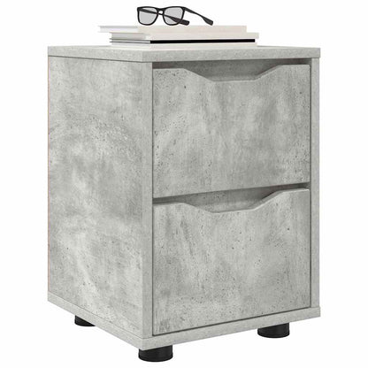 Comodini con cassetto 2 pcs Grigio cemento 30,5 x 30 x 43 cm