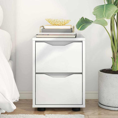 Comodino Bianco Lucido 30,5 x 30 x 43 cm Legno multistrato | homemem39