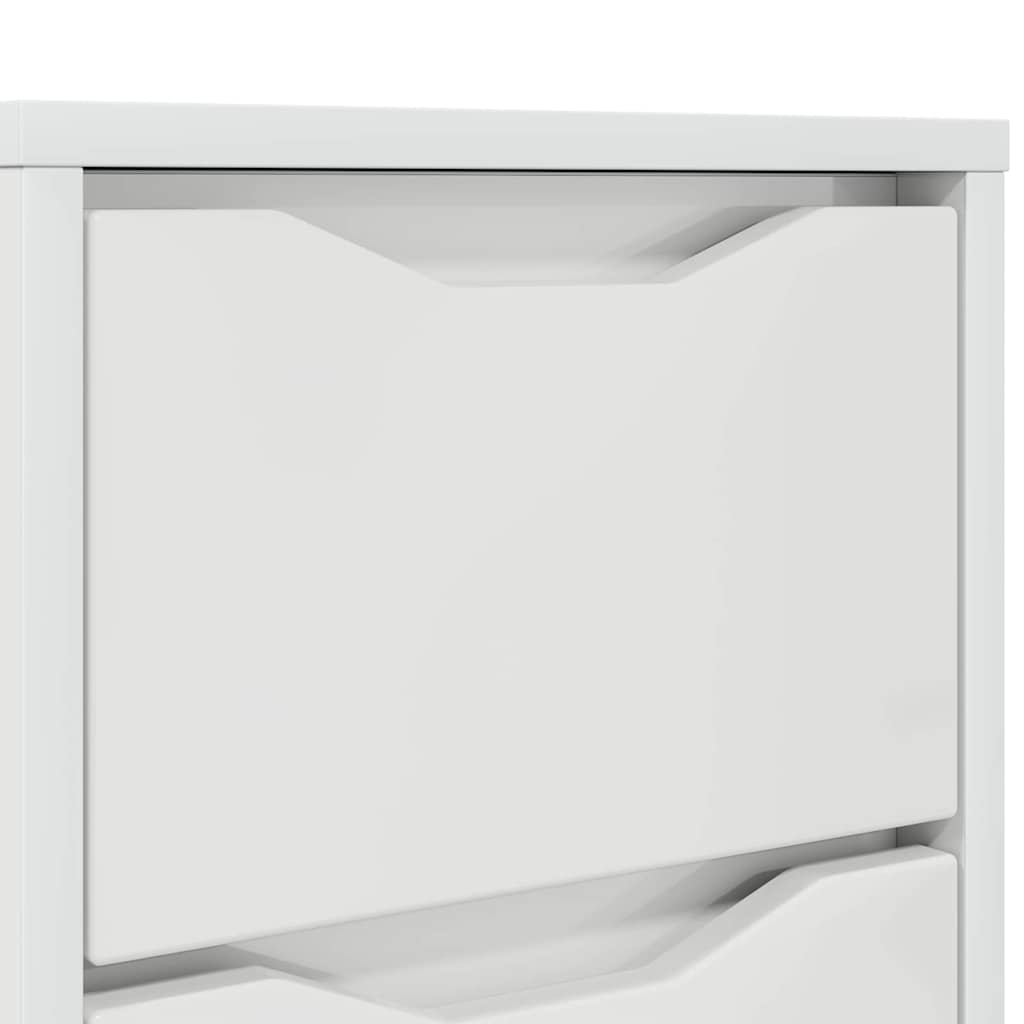 Comodini con cassetto 2 pcs Bianco Lucido 30,5 x 30 x 43 cm | homemem39