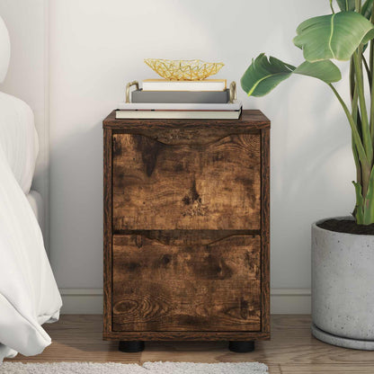 Comodino Rovere fumé 30,5 x 30 x 43 cm Legno ingegnerizzato