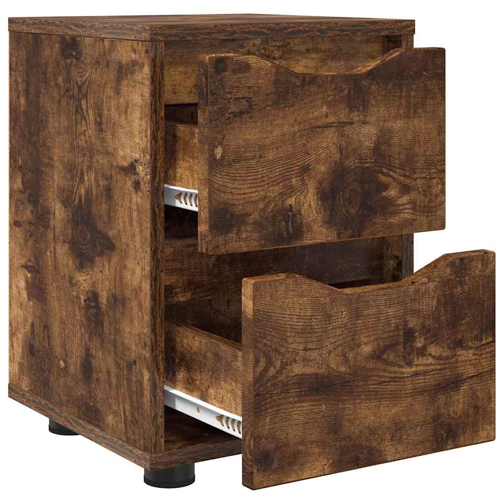 Comodino Rovere fumé 30,5 x 30 x 43 cm Legno multistrato | homemem39