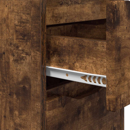 Comodini 2 pz Rovere fumé 30,5 x 30 x 43 cm