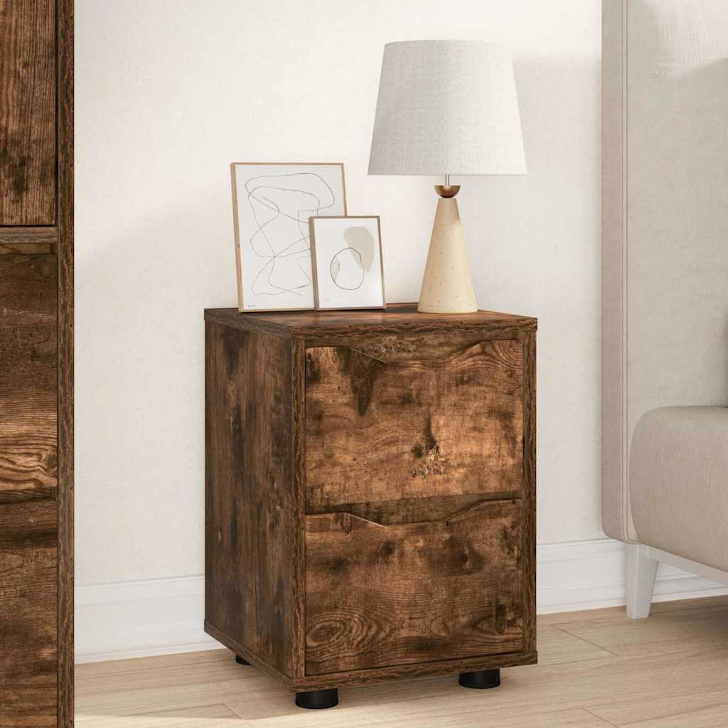 Comodini 2 pcs Rovere fumé 30,5 x 30 x 43 cm Legno multistrato | homemem39