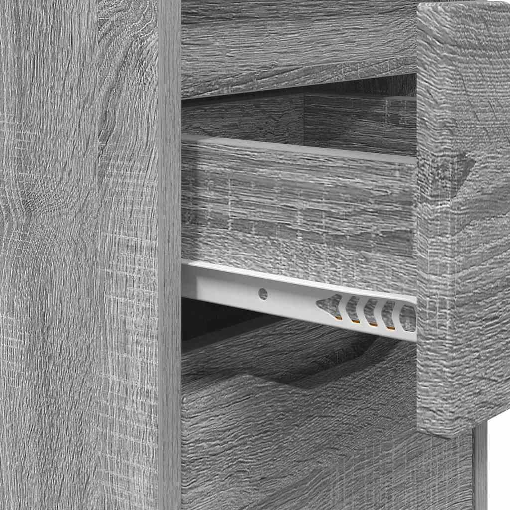 Comodino Grigio Sonoma 30,5 x 30 x 43 cm Legno multistrato | homemem39