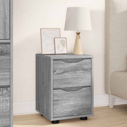 Comodino Grigio Sonoma 30,5 x 30 x 43 cm Legno ingegnerizzato