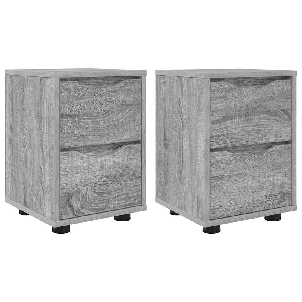 Comodini con cassetto 2 pcs Grigio Sonoma 30,5 x 30 x 43 cm | homemem39