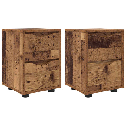 Comodini 2 pz Legno vecchio 30,5 x 30 x 43 cm