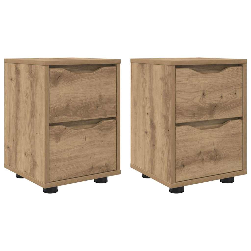 Comodini 2 pcs Rovere artigianale 30,5 x 30 x 43 cm