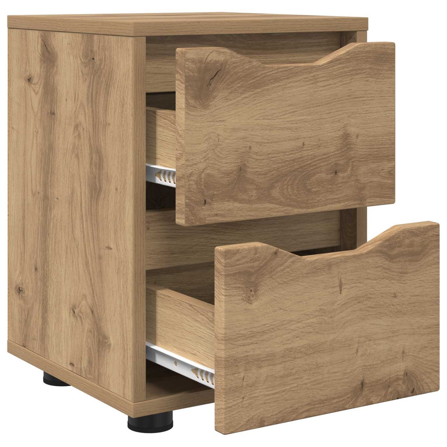 Comodini 2 pz Rovere artigianale 30,5 x 30 x 43 cm
