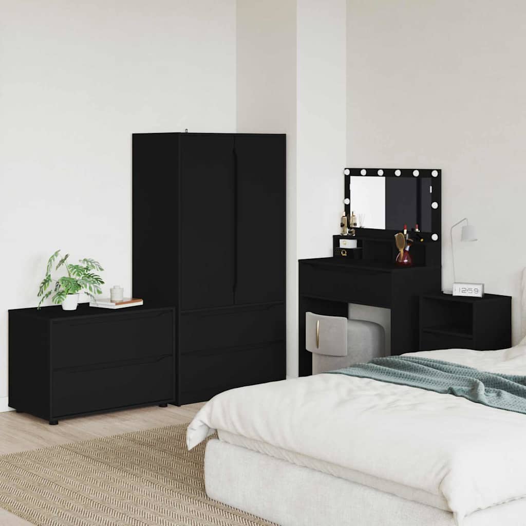 Armadio Nero 80 x 48 x 57 cm Legno multistrato