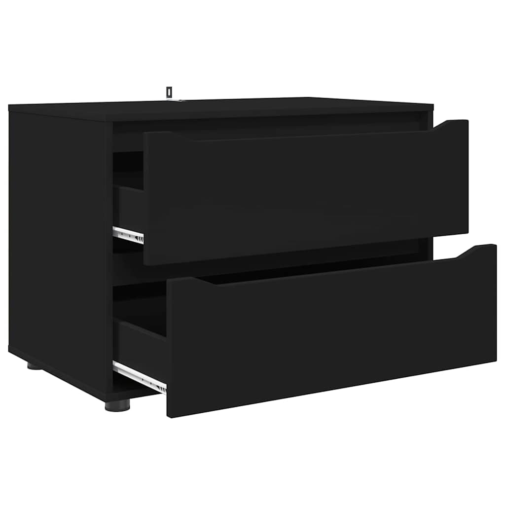 Armadio Nero 80 x 48 x 57 cm Legno multistrato