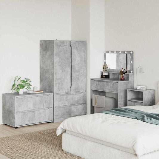 Armadio Grigio cemento 80 x 48 x 57 cm Legno multistrato | homemem39