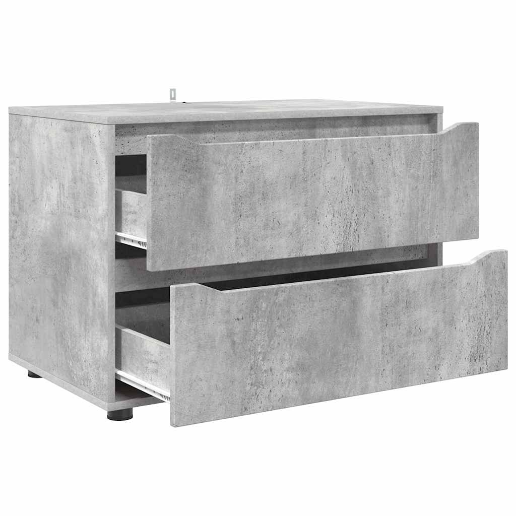 Armadio Grigio cemento 80 x 48 x 57 cm Legno multistrato | homemem39