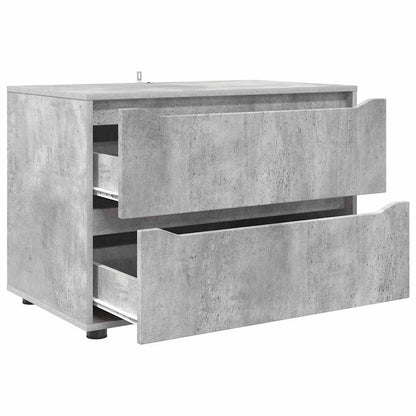 Armadio Grigio cemento 80 x 48 x 57 cm Legno multistrato | homemem39