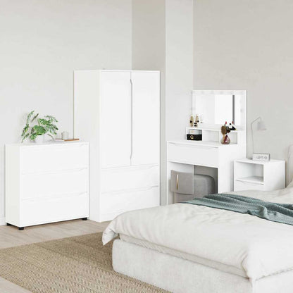 Armadio Bianco Lucido 80 x 48 x 57 cm Legno multistrato