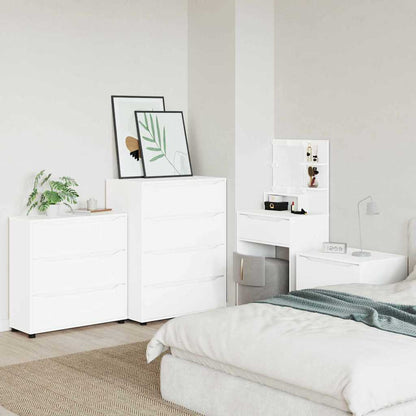Armadio Bianco Lucido 80 x 48 x 57 cm Legno multistrato
