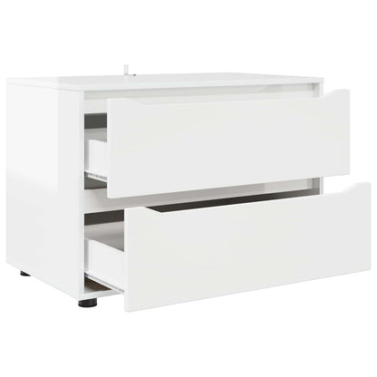 Armadio 80 x 48 x 57 cm Legno ingegnerizzato Bianco Lucido