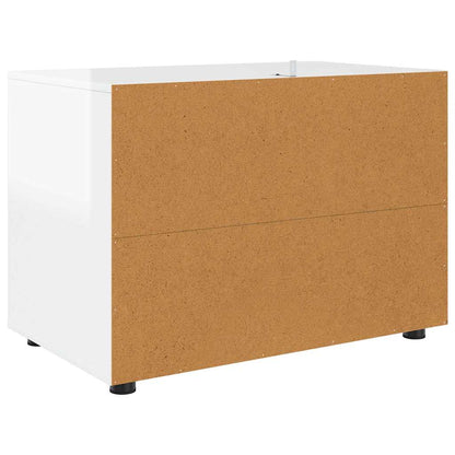 Armadio Bianco Lucido 80 x 48 x 57 cm Legno multistrato | homemem39